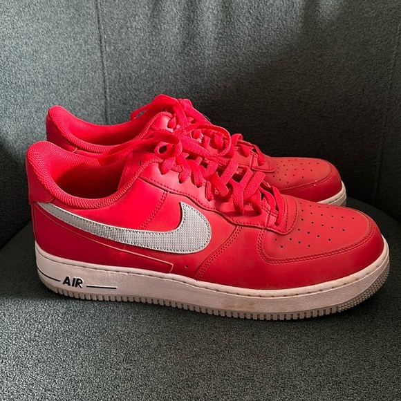 Nike Air Force 1 Low University Red Light Smoke Gray Men’s Size 13 - Picture 1 of 12